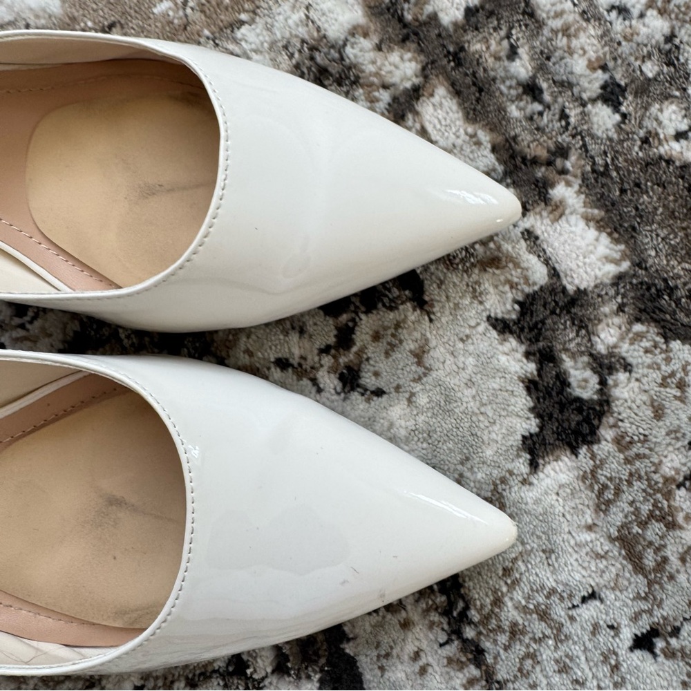 Franco Sarto Women's Cream Slingback Kitten Heels - Picture 2 of 4